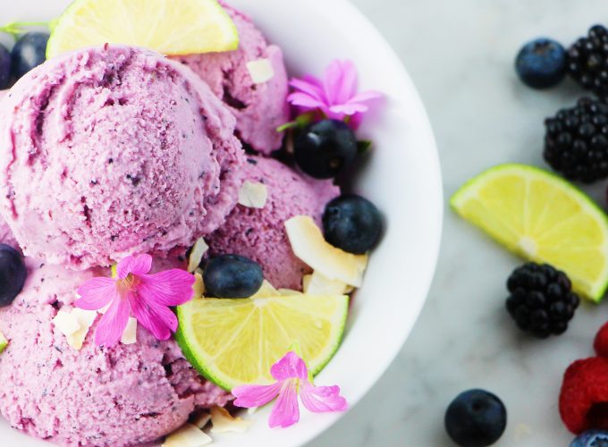 Wallpaper ice cream, lime, blackberries, raspberries, delicious, 4k, Food 88427565